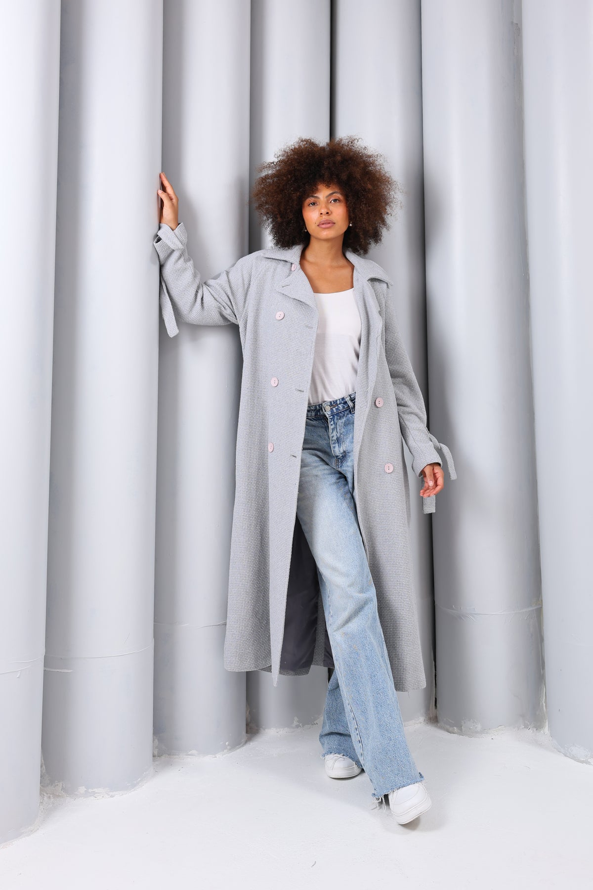 Palto-Kaban Oversize Astarlı Geniş Kesim Reglan Kol