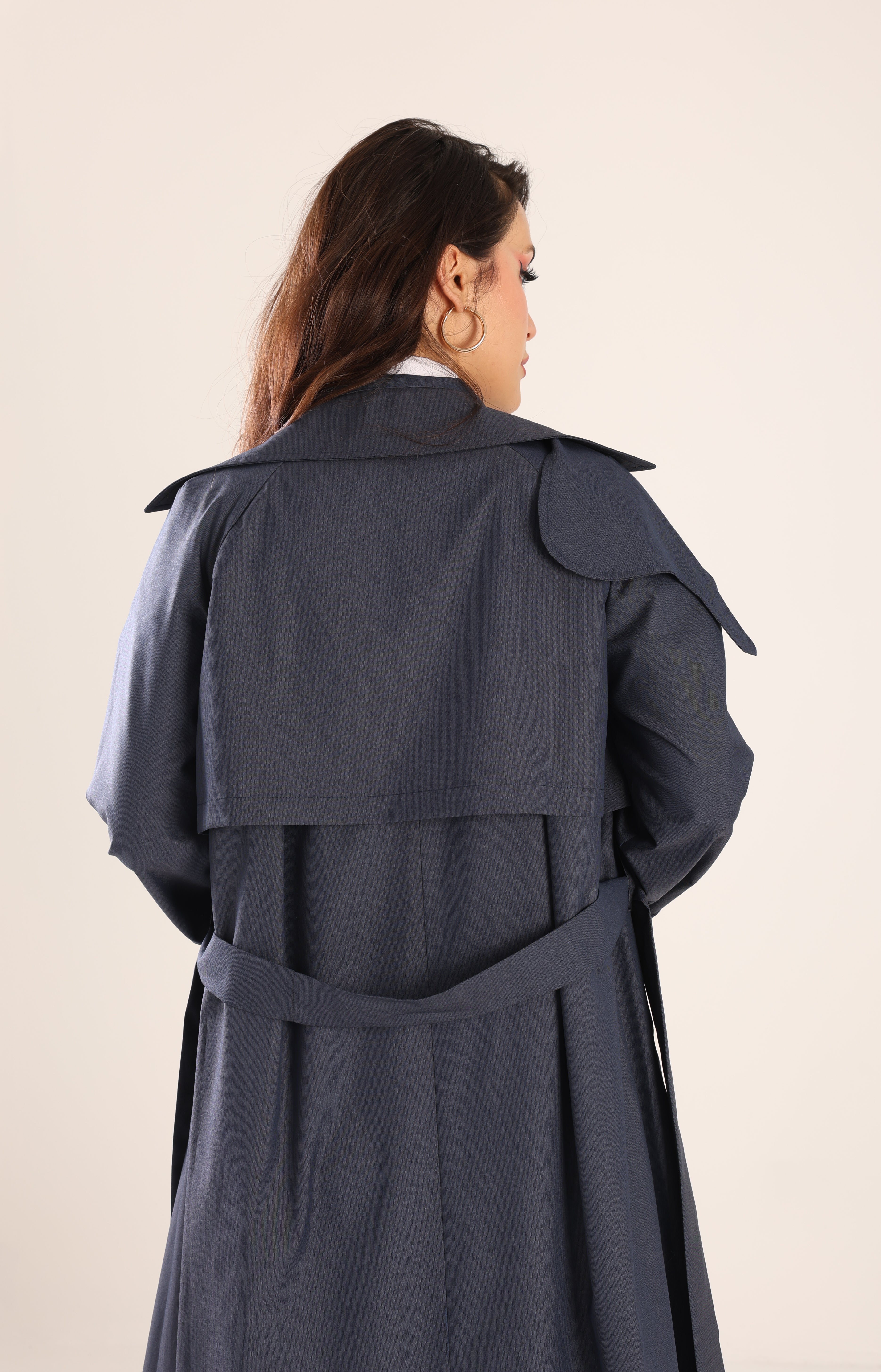 Trençkot Oversize Astarlı Geniş Kesim Parrot