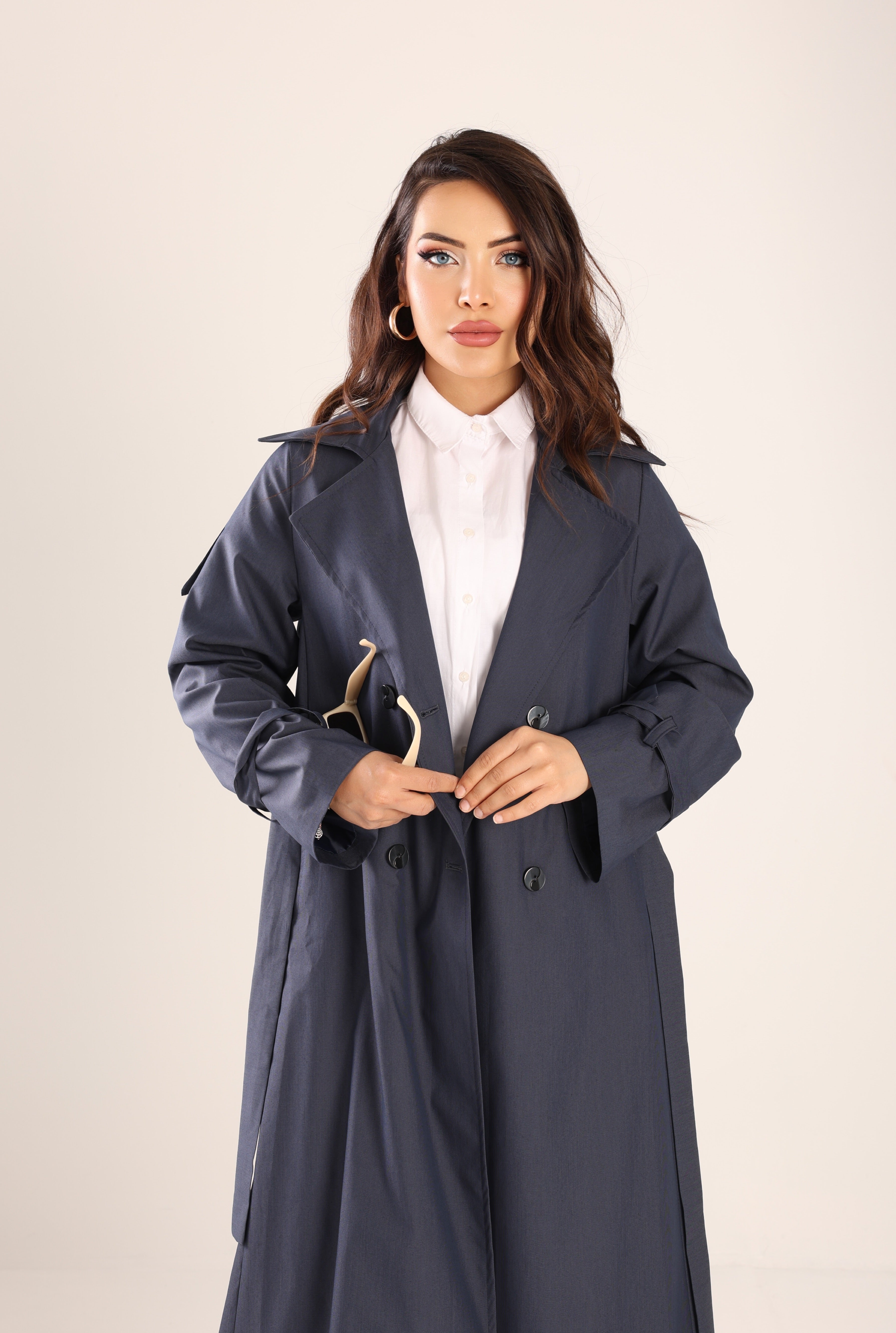 Trençkot Oversize Astarlı Geniş Kesim Parrot