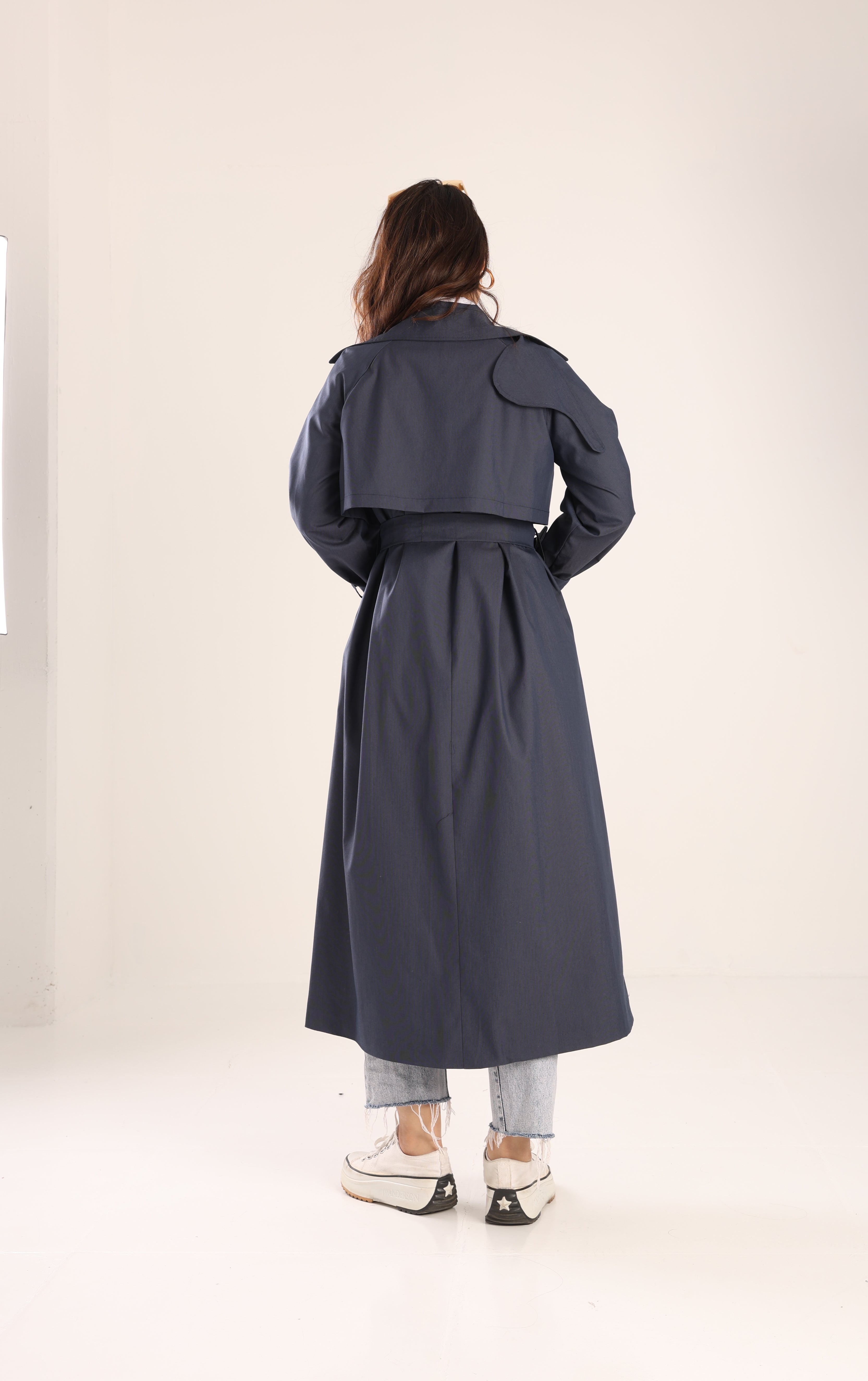 Trençkot Oversize Astarlı Geniş Kesim Parrot