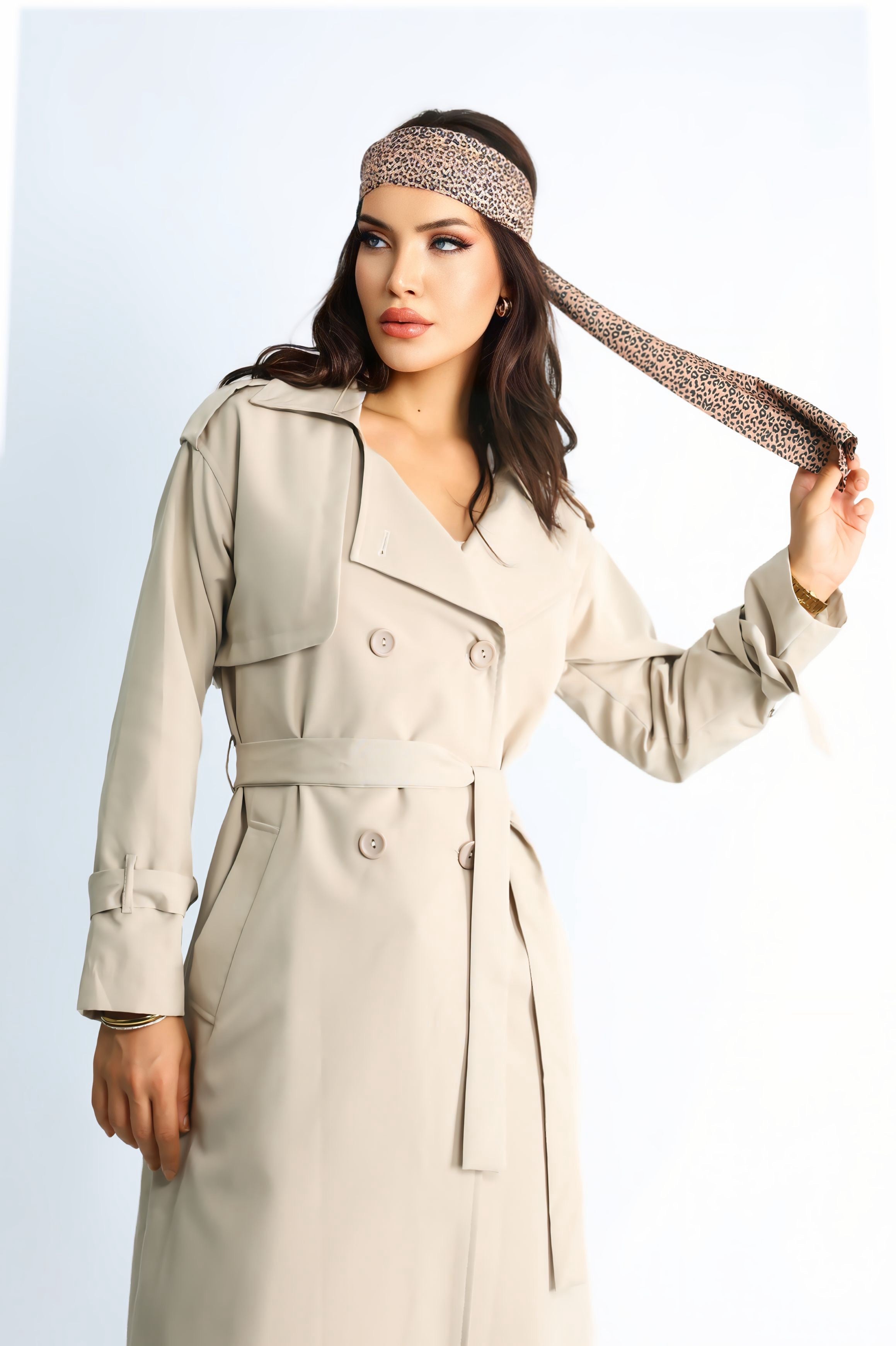 Trençkot Oversize Astarlı Geniş Kesim Arrow