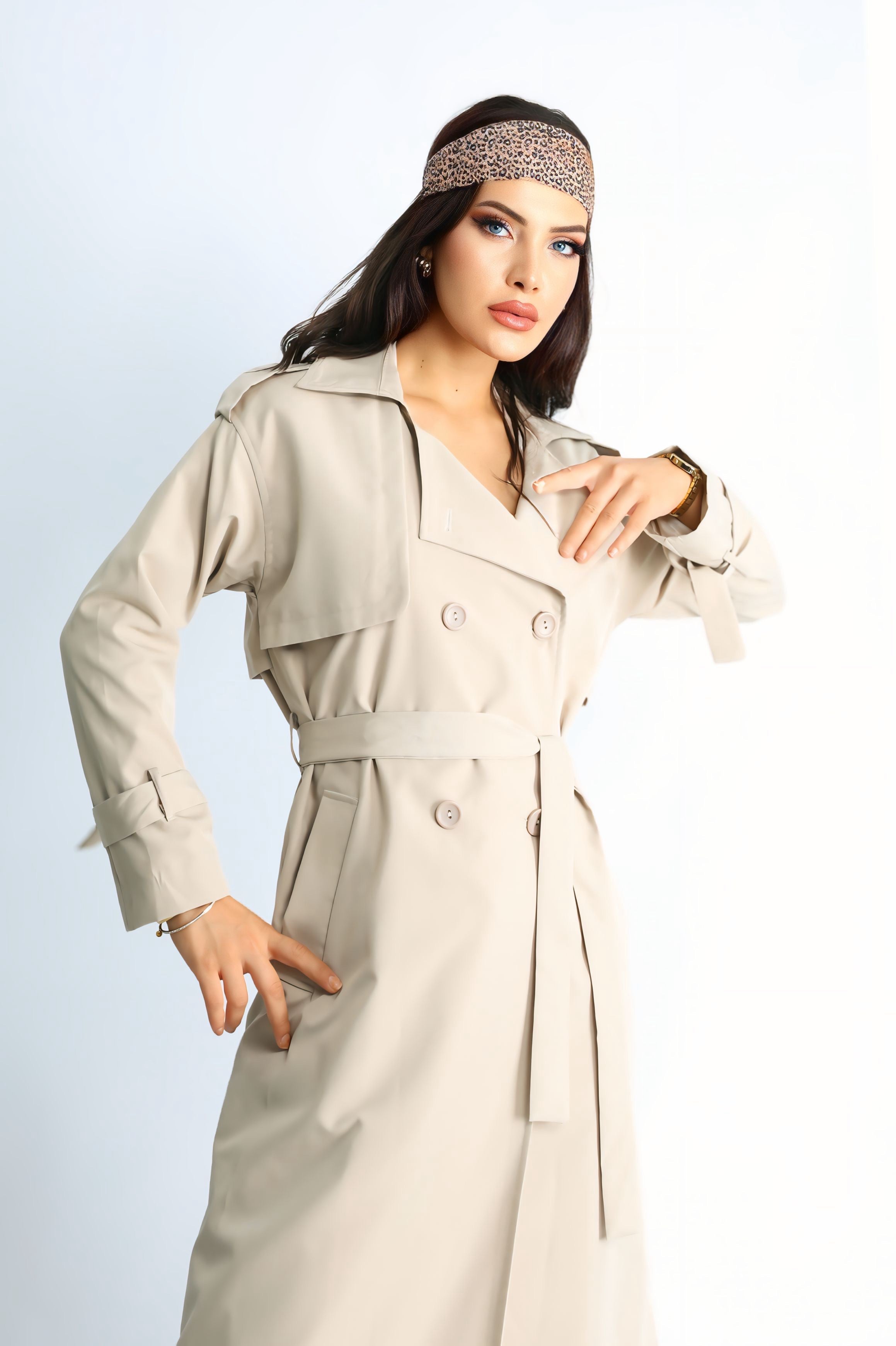 Trençkot Oversize Astarlı Geniş Kesim Arrow