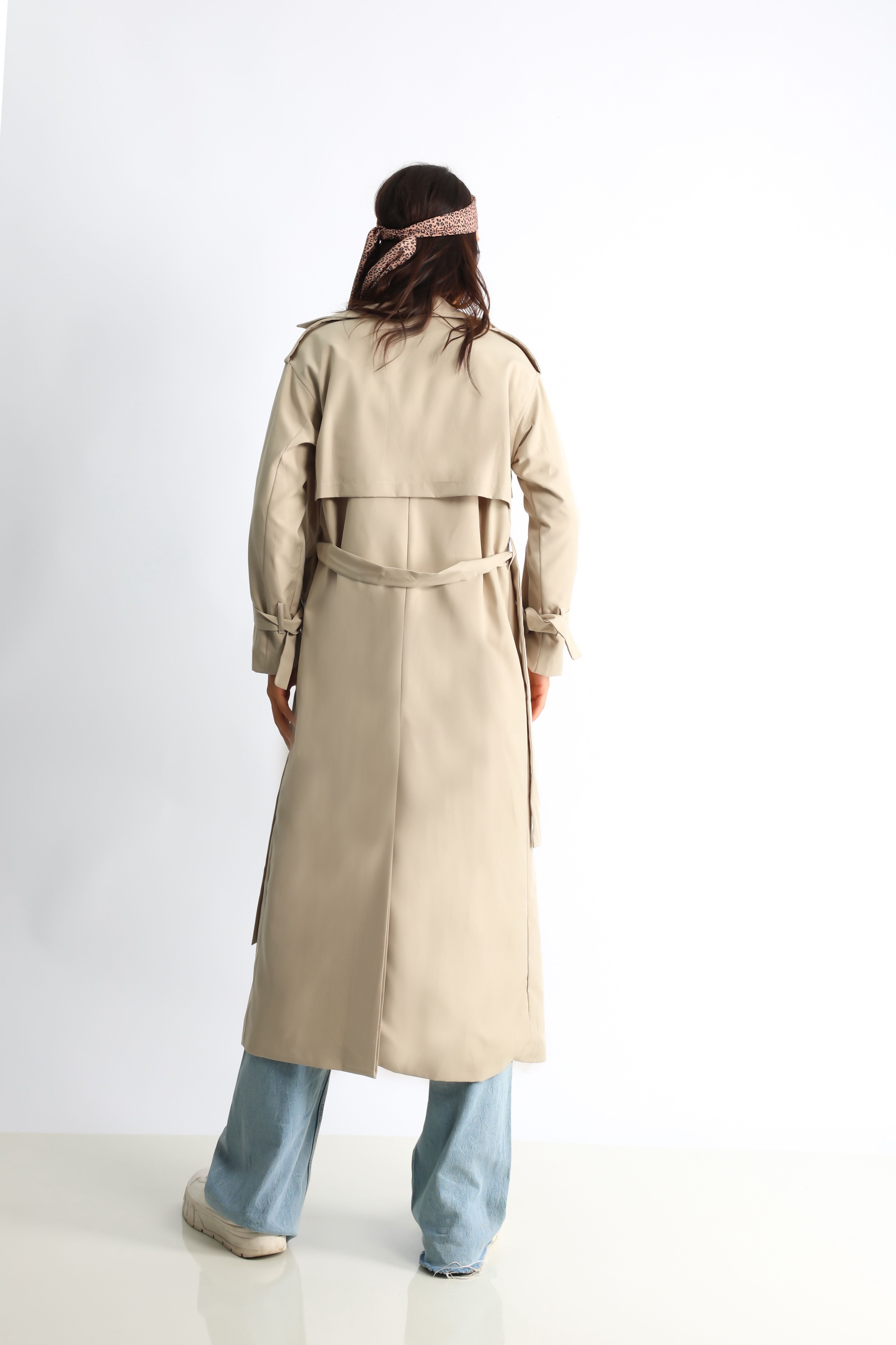 Trençkot Oversize Astarlı Geniş Kesim Arrow