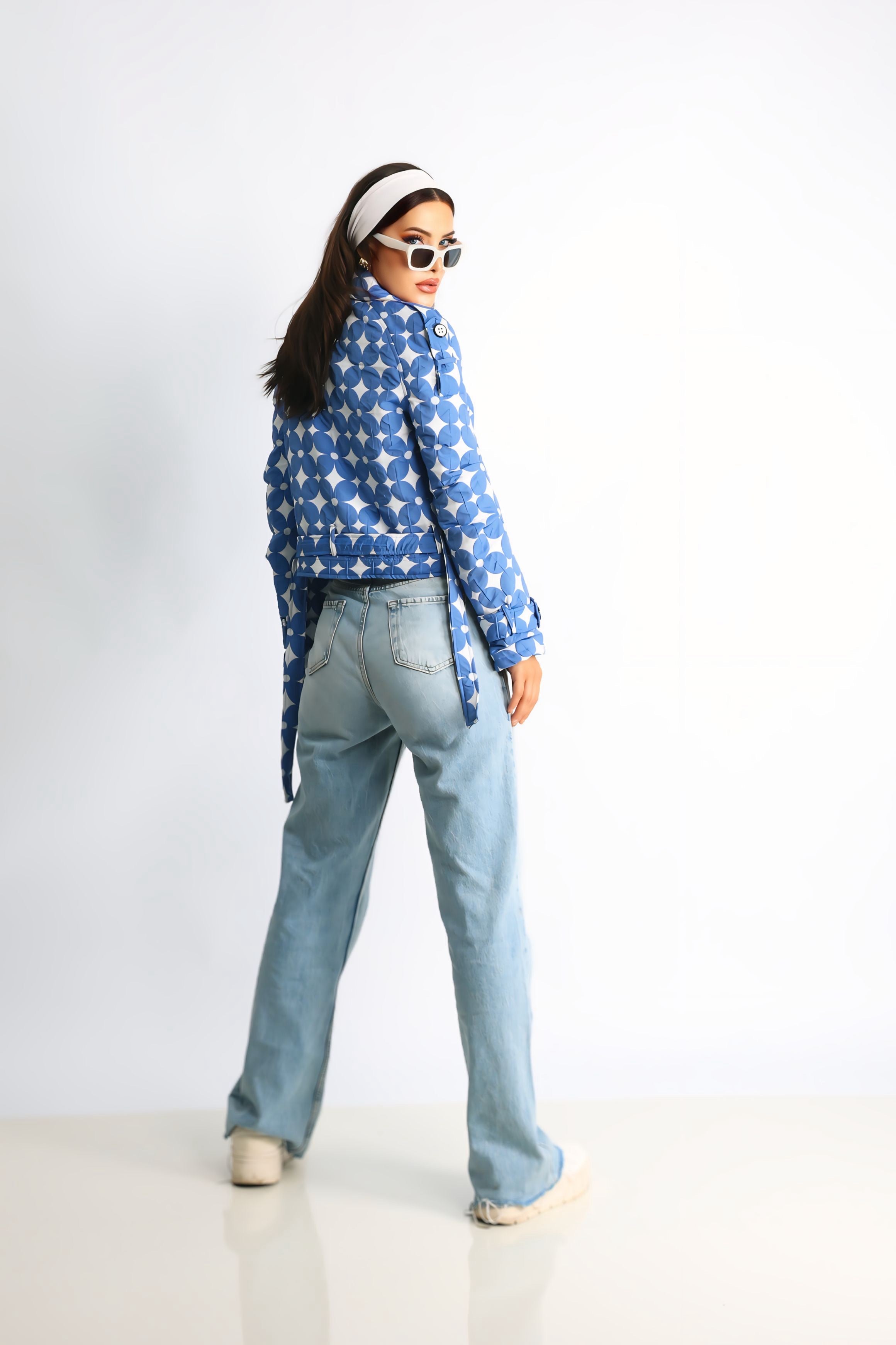 Kadın Kapitoneli Biker Kısa Ceket Flora