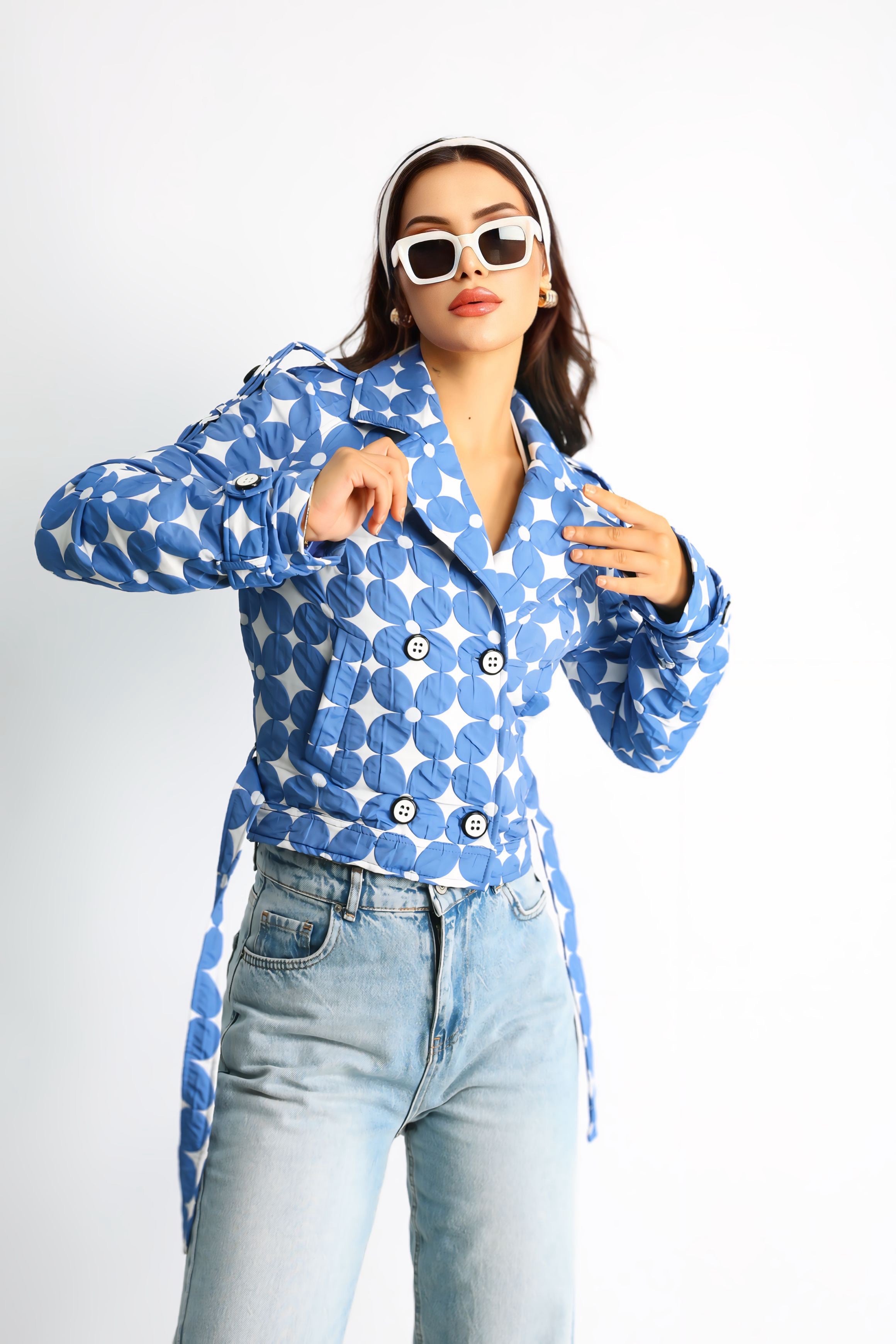 Kadın Kapitoneli Biker Kısa Ceket Flora