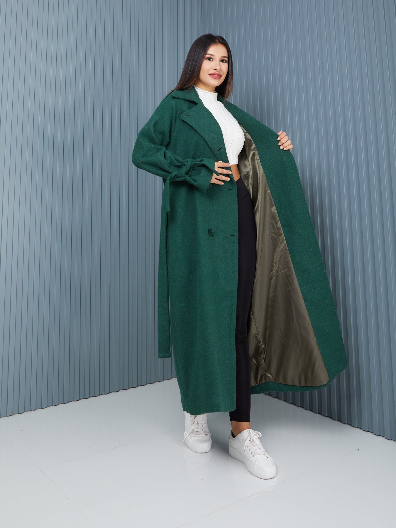 Palto-Kaban Oversize Astarlı Geniş Kesim Kaşe Reglan Kol