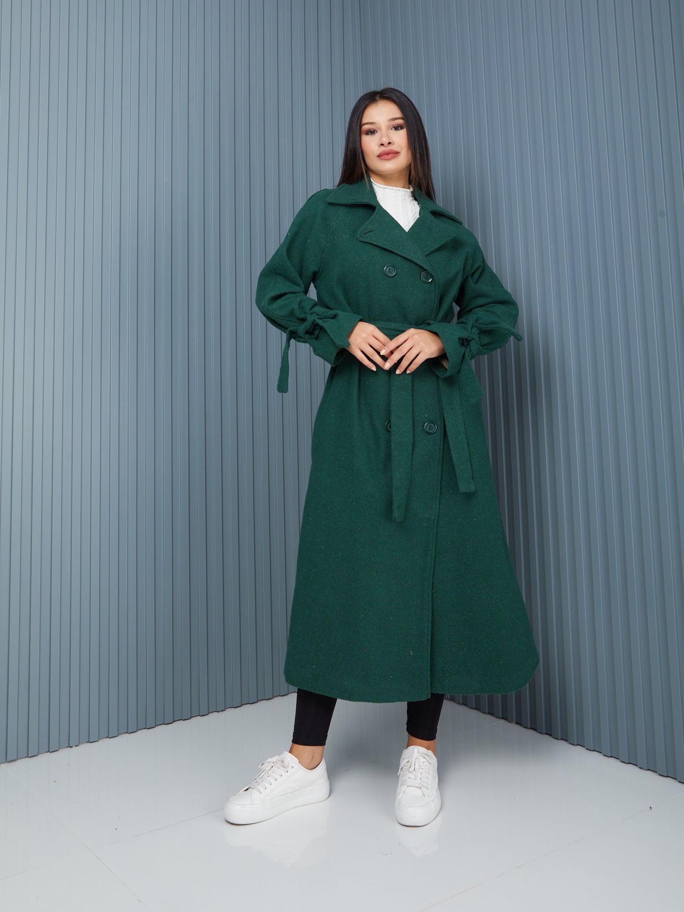 Palto-Kaban Oversize Astarlı Geniş Kesim Kaşe Reglan Kol