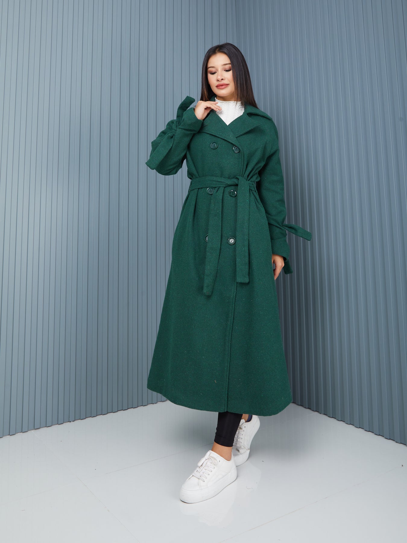 Palto-Kaban Oversize Astarlı Geniş Kesim Kaşe Reglan Kol