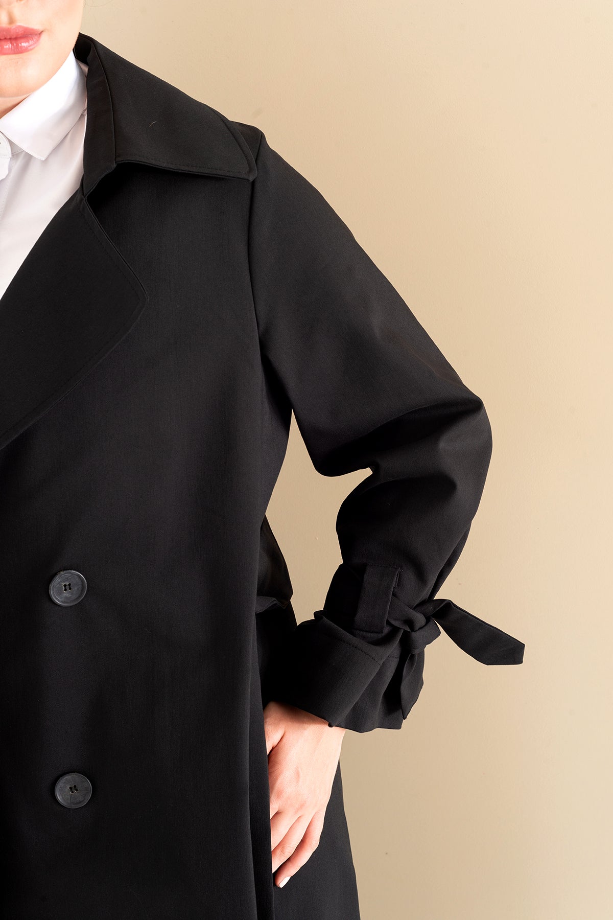 Trençkot Oversize Astarlı Geniş Kesim Parrot