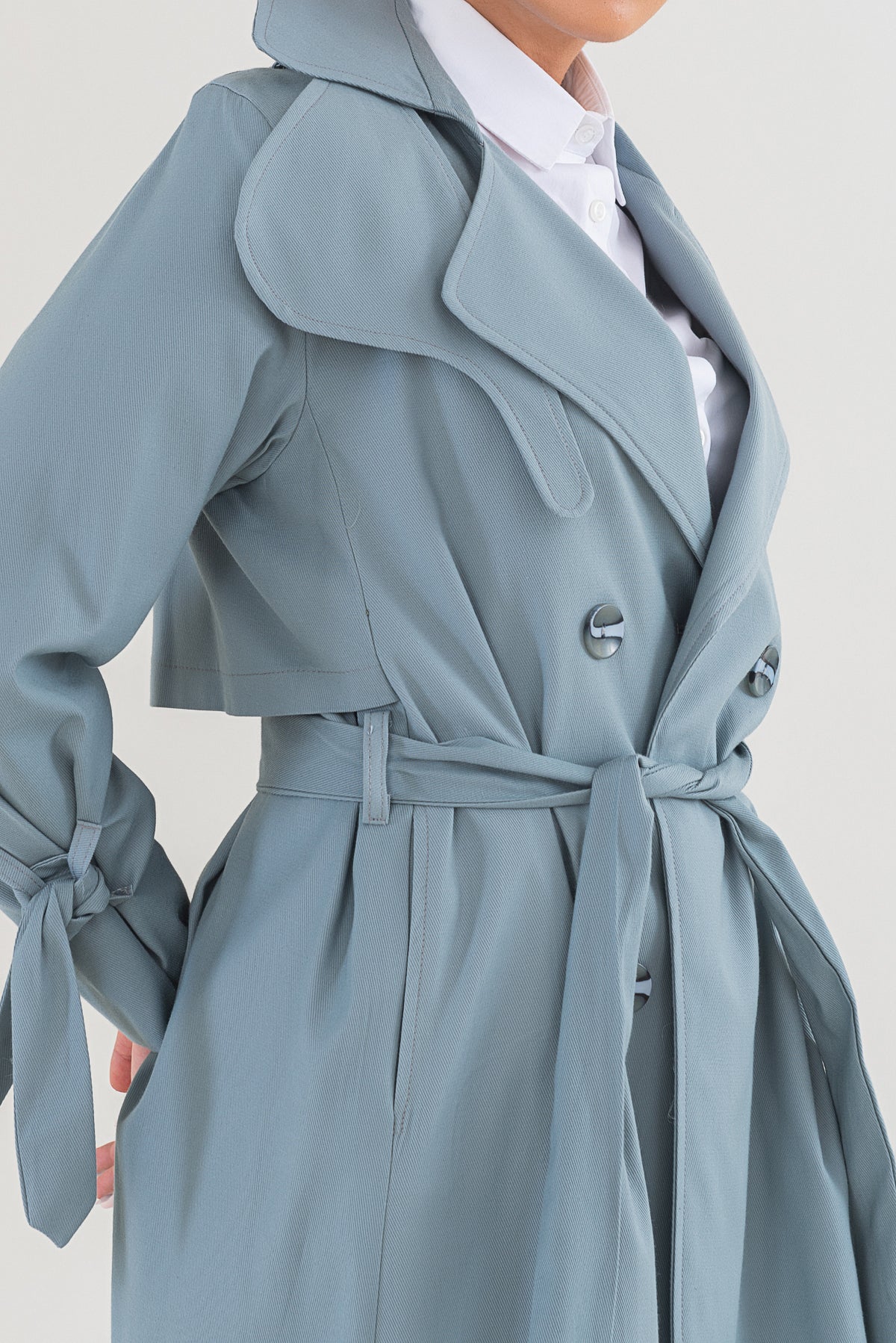 Trençkot Oversize Astarlı Geniş Kesim Parrot