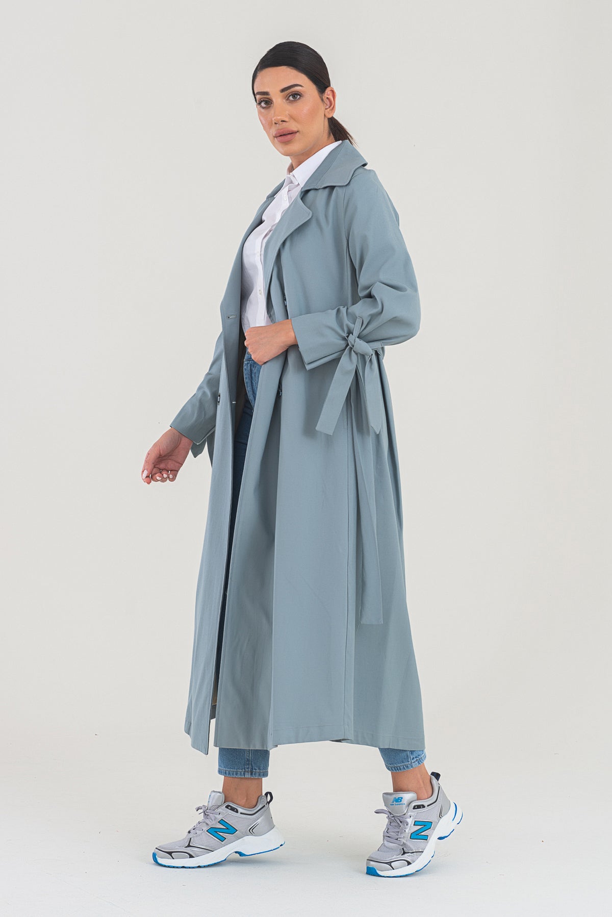 Trençkot Oversize Astarlı Geniş Kesim Parrot