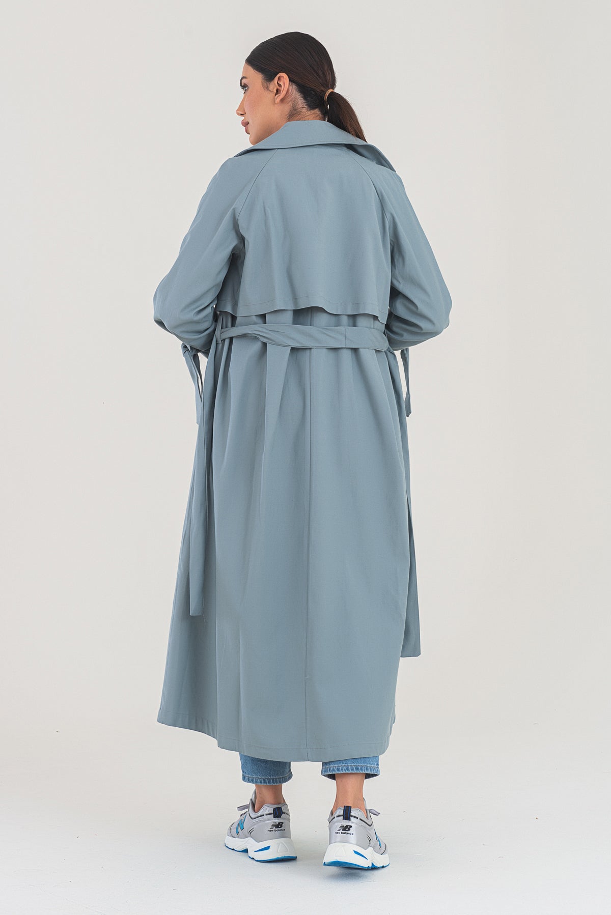 Trençkot Oversize Astarlı Geniş Kesim Parrot