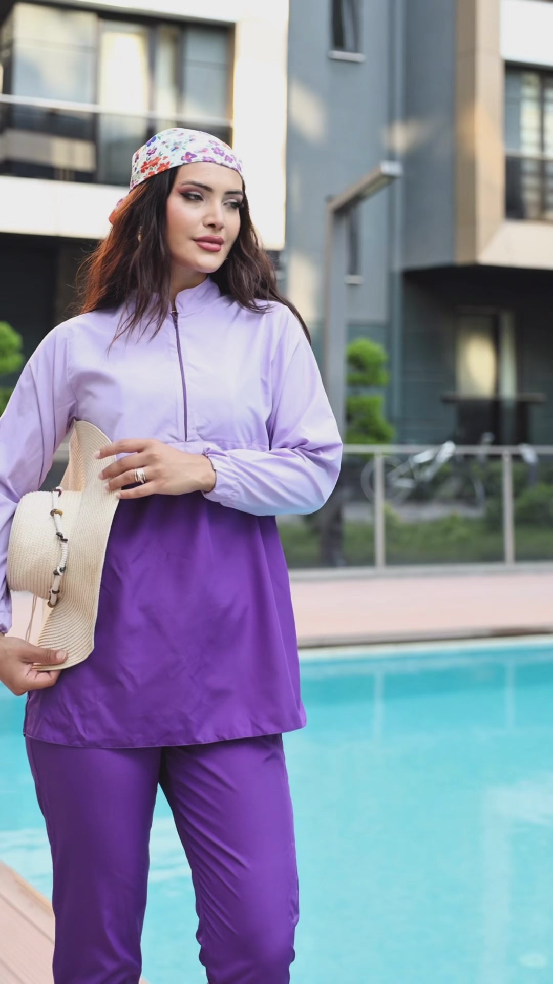 Kadın Tam Kapalı Tesettür Mayo Haşema