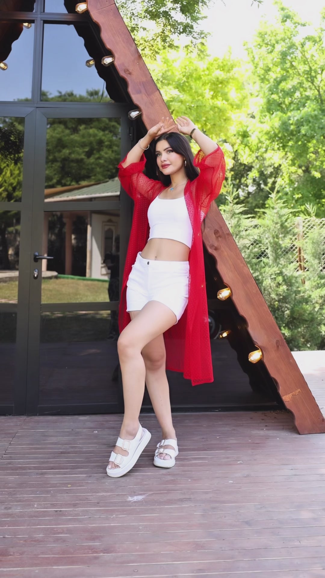 Puantiye Desenli Şeffaf Yazlık Kimono – Hafif, Şık ve Trend Tasarım